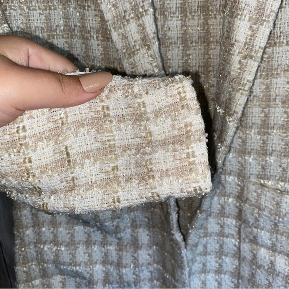 NWT BB Dakota Steve Madden Geek Chic Tweed Ivory Blazer - Picture 5 of 6
